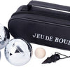 Engelhart Longfield Jeu de Boules Spiel 3 Metallkugeln in der Tasche