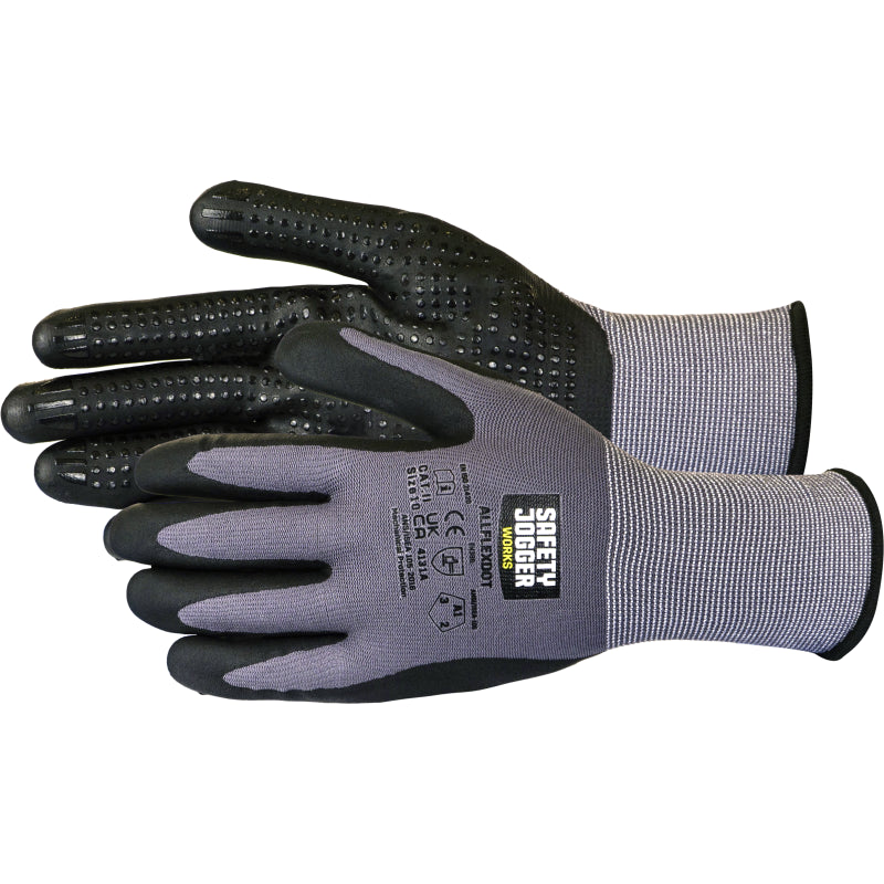 Ty Safe Jogger Allflexdot Handschuhe 12er-Pack 4131a | schwarz | Größe 8 - 5401124557046