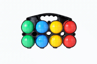 Engelhart Jeu de Boules 8 Bälle in schwarzer Tasche