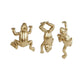 Cozydecor Statue Frosch Polystone 6,5x8cm Gold