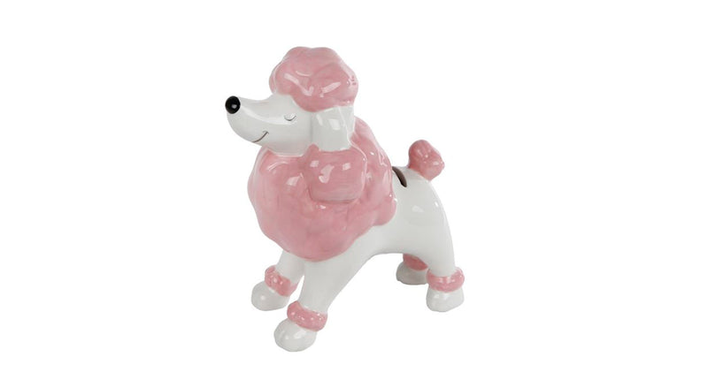 Cosydecor Spardose Pudel zartrosa 16,5x9x18cm