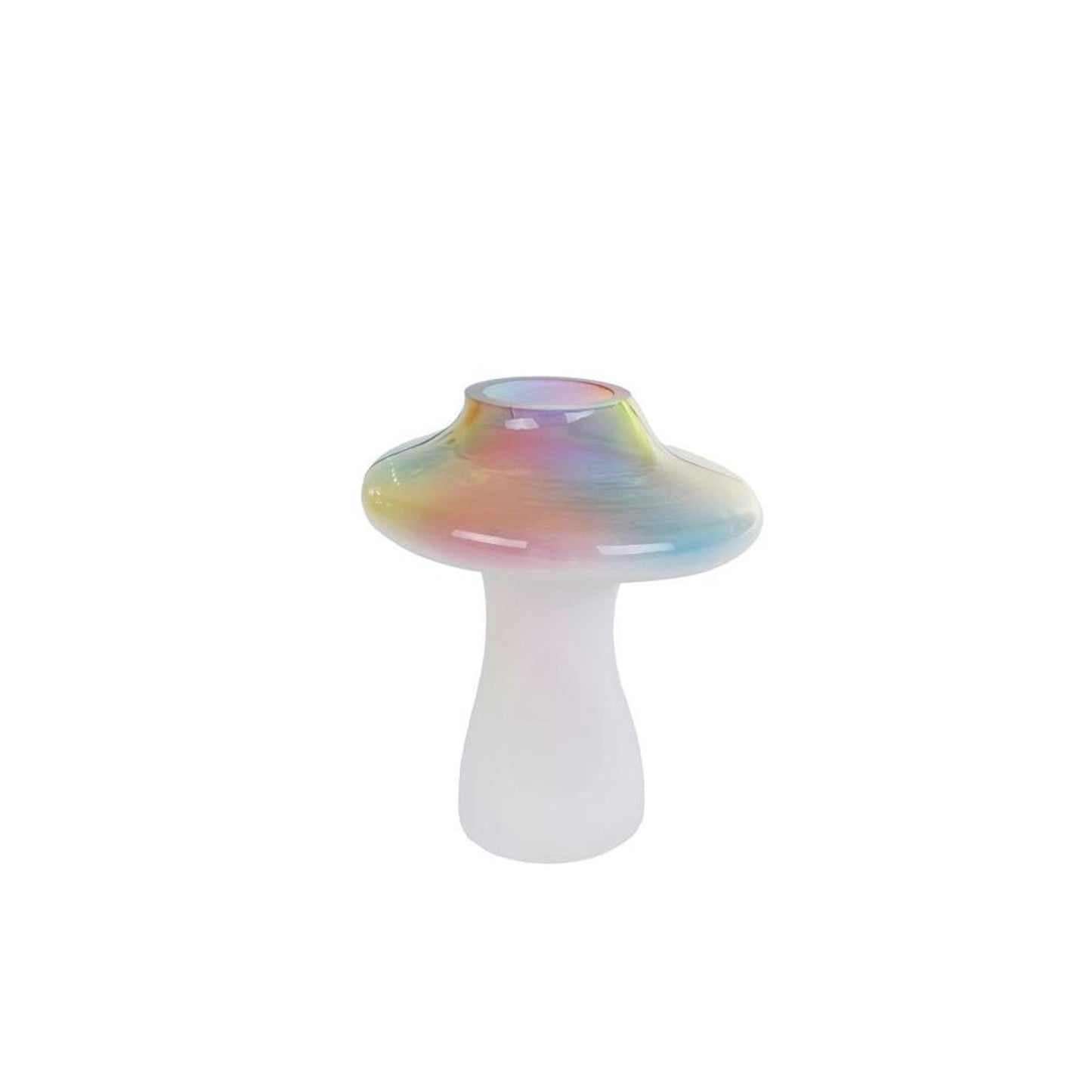 Cozydecor Bildvase Pilz Regenbogen aus Glas