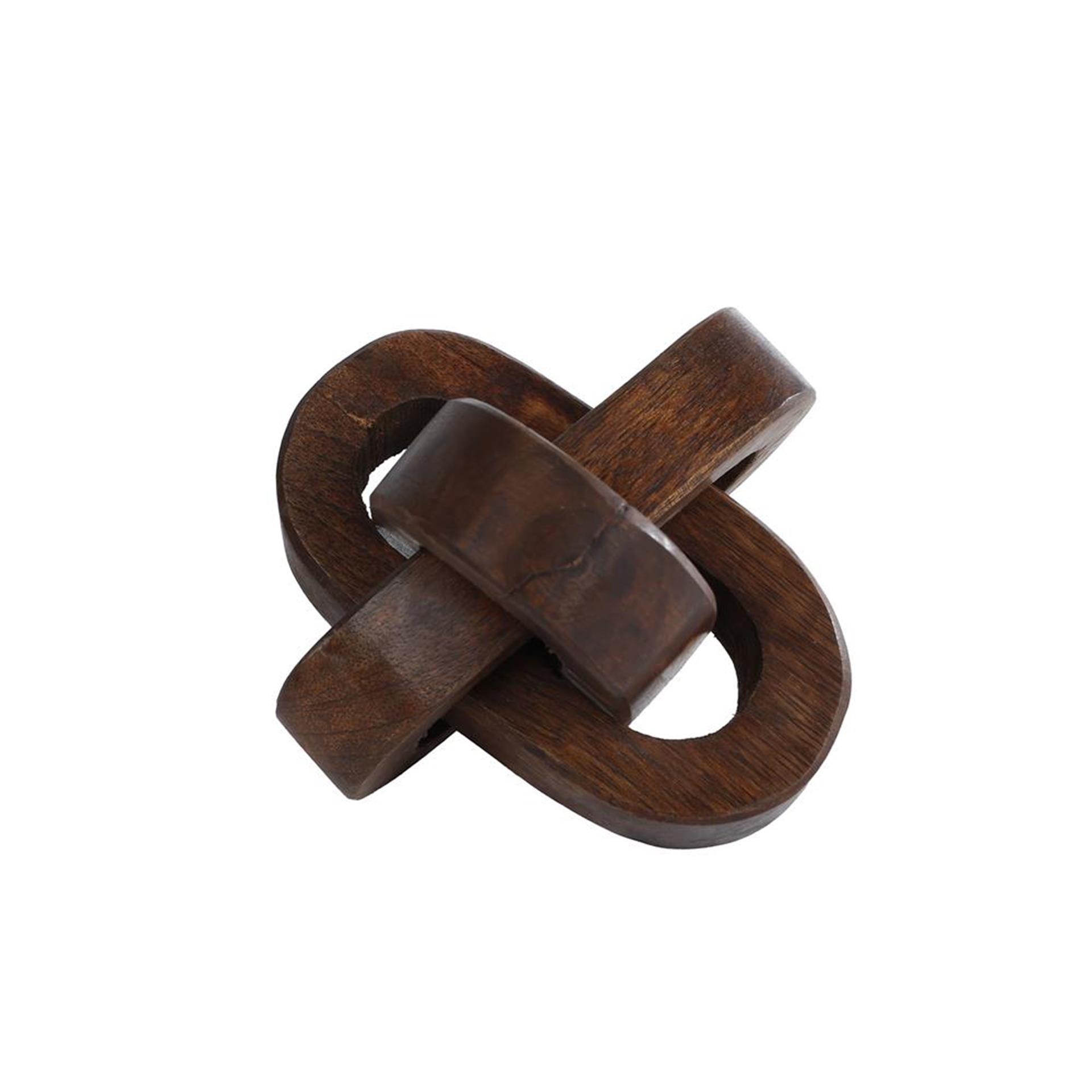 Skulptur Knoop Dark Naturel Mango 10x10x7,5 cm