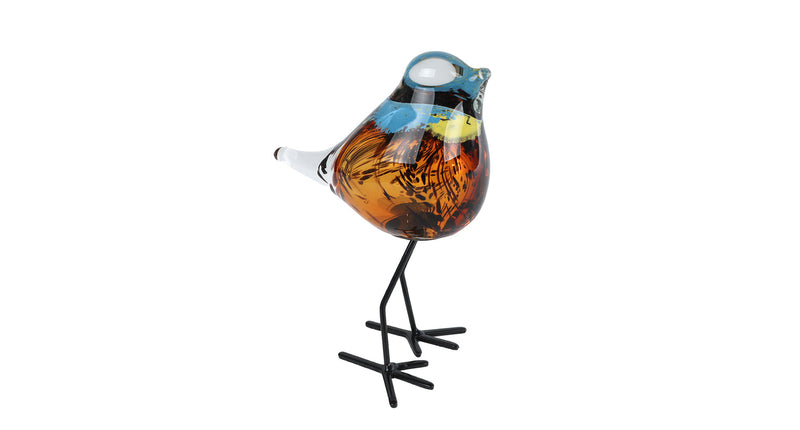 Skulpturvogel zu Fußglas 12x8.5x14,5 cm