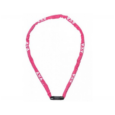 Axa Kettenschloss starr RCC Code 120x3,5 mit Polyesterüberzug – rosa