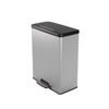 Curver Curver Pedal Bin Deco Rechteckige 65 l Silberfarbe