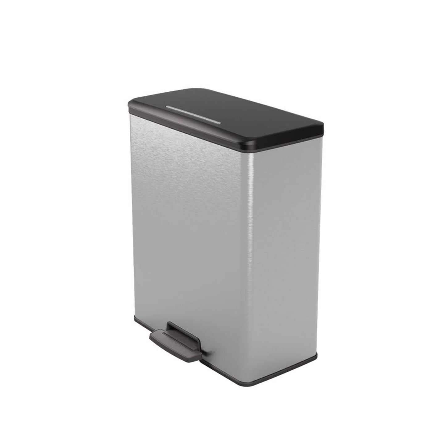 Curver Curver Pedal Bin Deco Rechteckige 65 l Silberfarbe