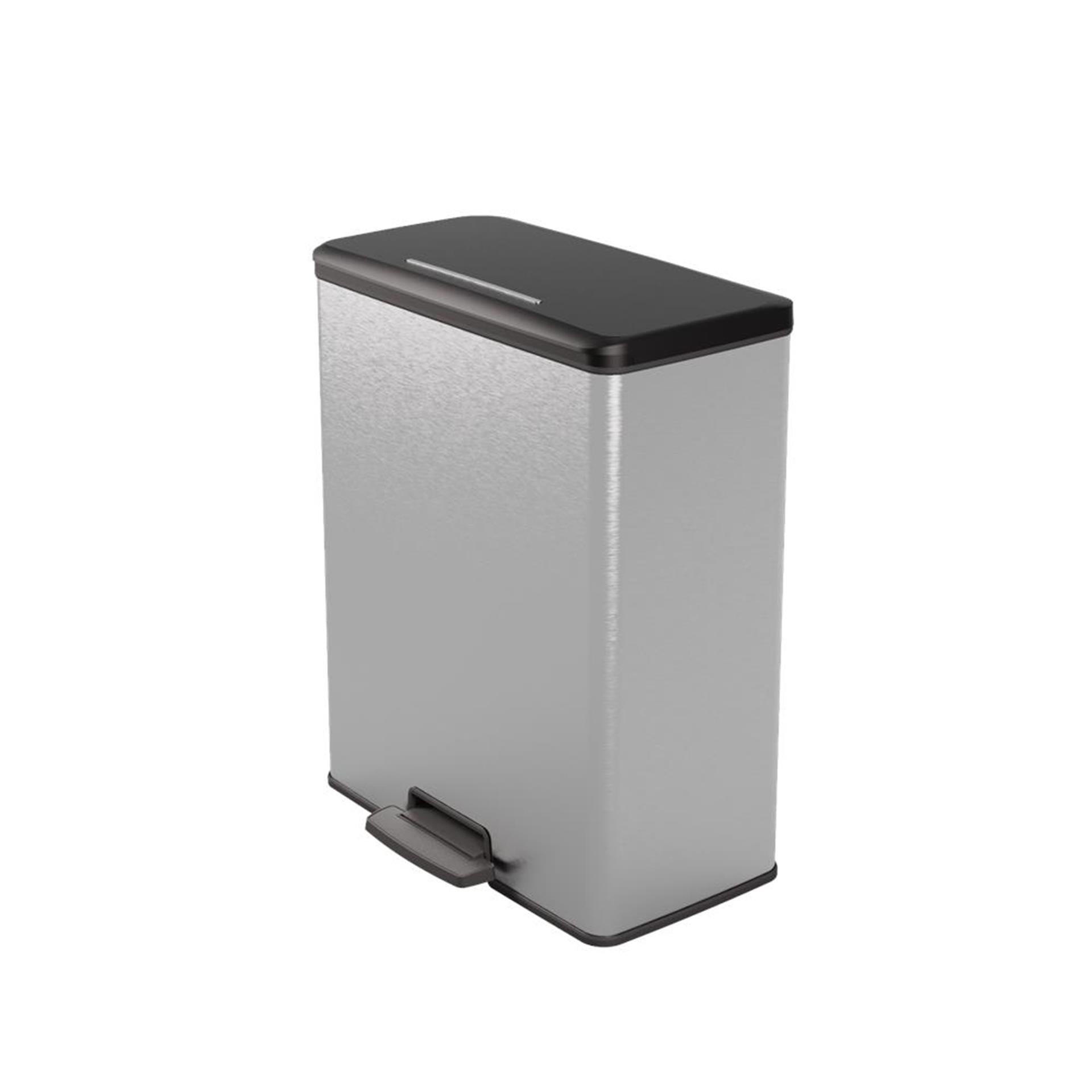 Curver Curver Pedal Bin Deco Rechteckige 65 l Silberfarbe