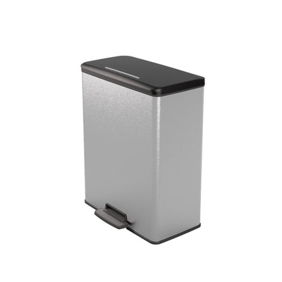 Curver Curver Pedal Bin Deco Rechteckige 65 l Silberfarbe