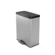 Curver Curver Pedal Bin Deco Rechteckige 65 l Silberfarbe