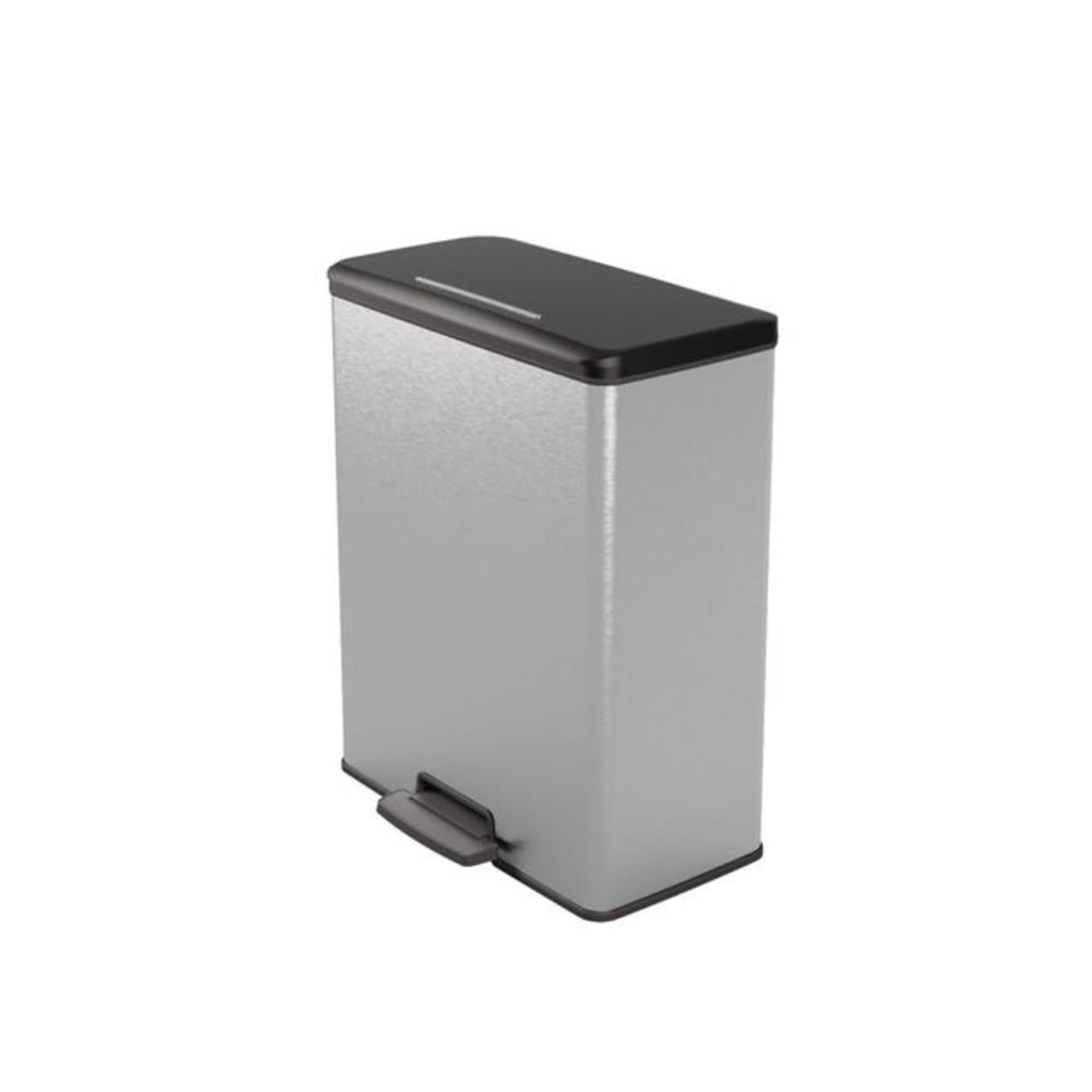 Hurver Pedal Bin Decobin Duo 26L 26L Silber Metallic