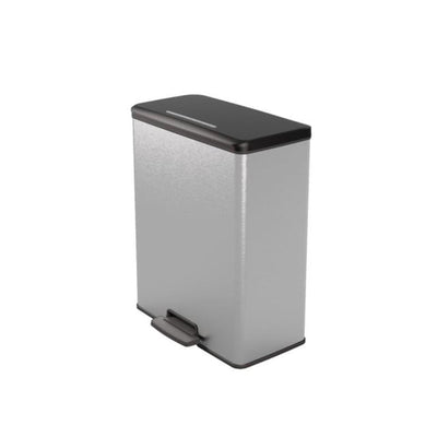 Hurver Pedal Bin Decobin Duo 26L 26L Silber Metallic