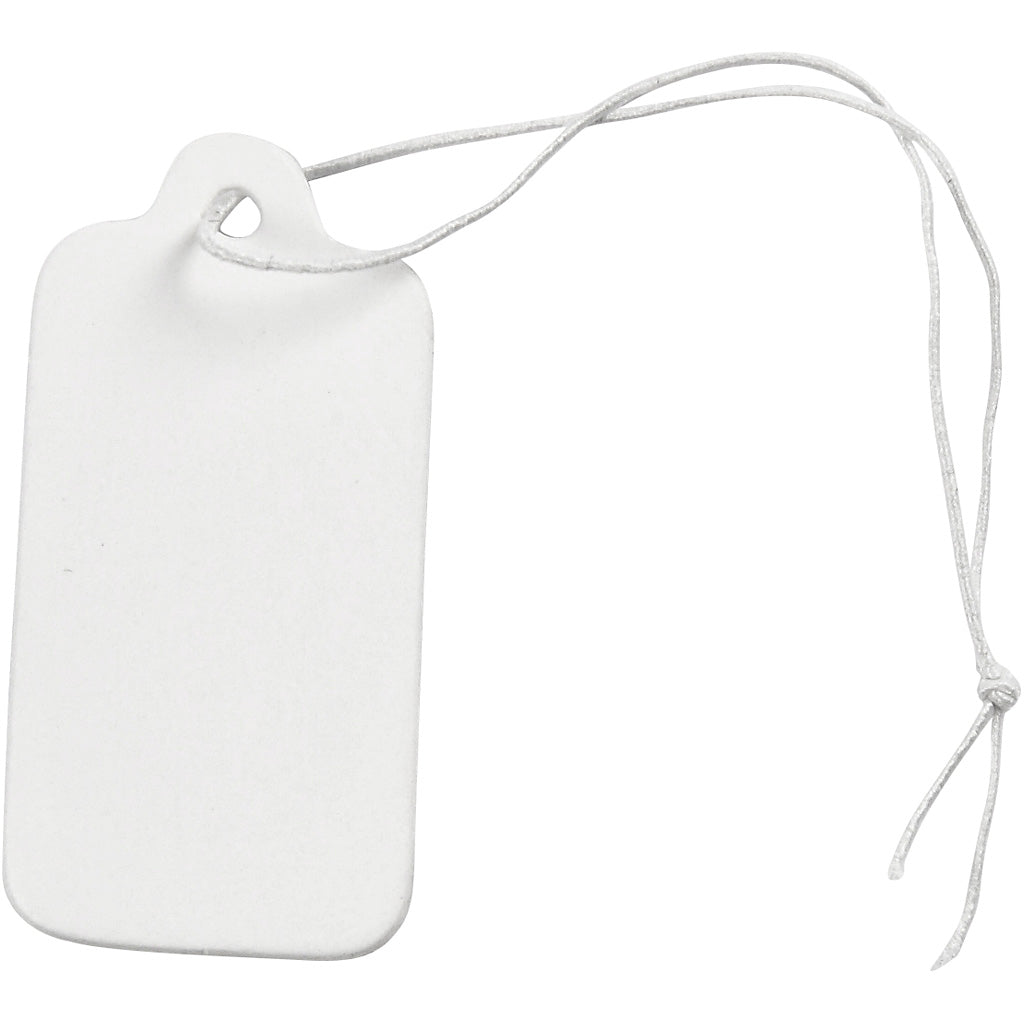Creativ Firmenetiketten, Größe 15x30 mm, weiß, 100 Stück 1 Box