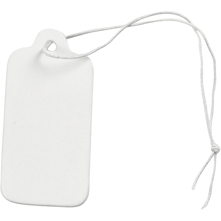 Creativ Firmenetiketten, Größe 15x30 mm, weiß, 100 Stück 1 Box