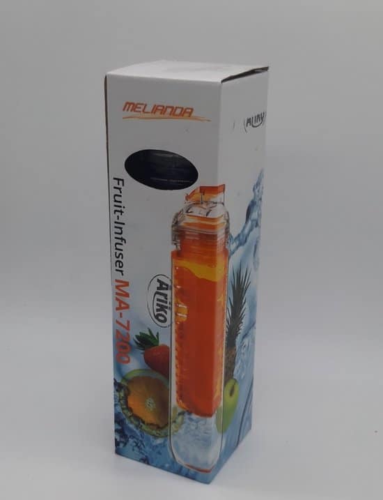 Melia Obst -Trinkflasche mit Obst -Infuser 800 ml Orange