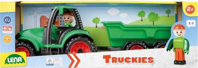 Lena Traktor mit Trailer und Spielfigur