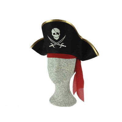 Gerkimex Piratenhut bestickt 43x23x15cm