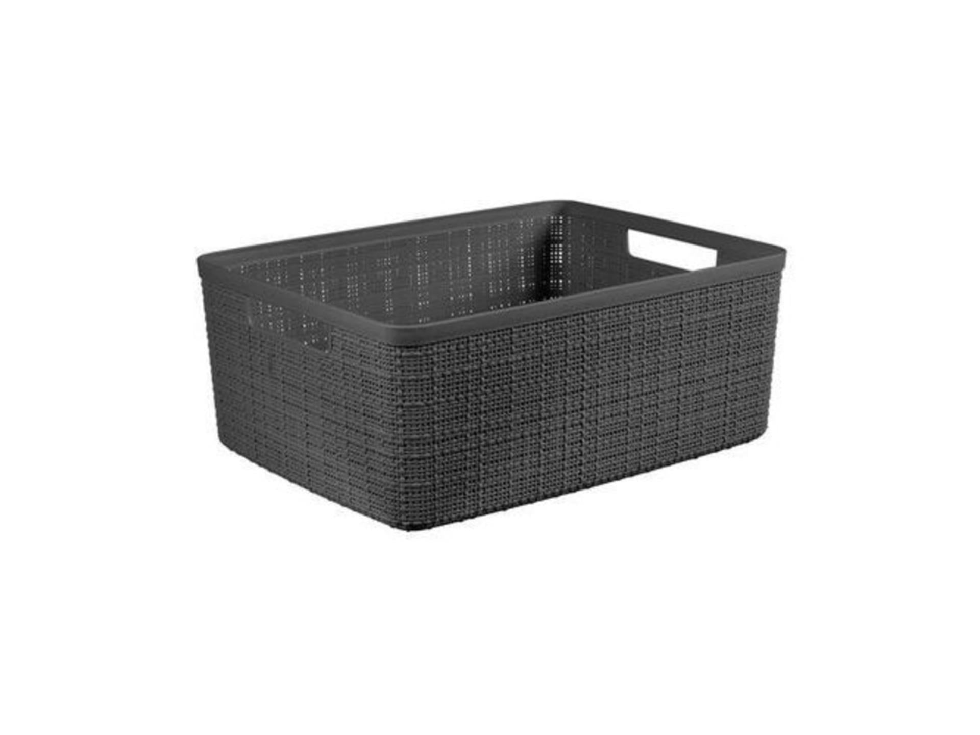 Hurver Jute -Korb 12 l Anthrazit