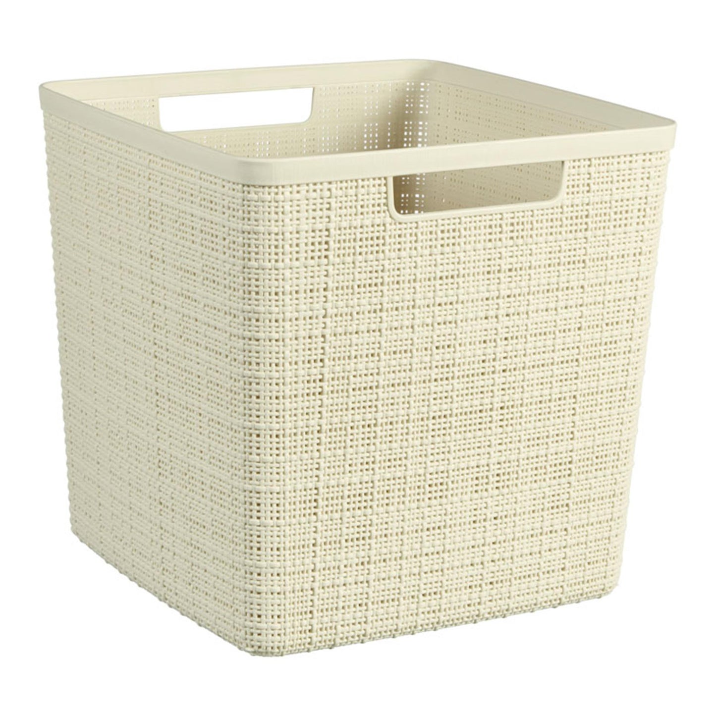Hurver Jute Basket Square 17 l von Weiß
