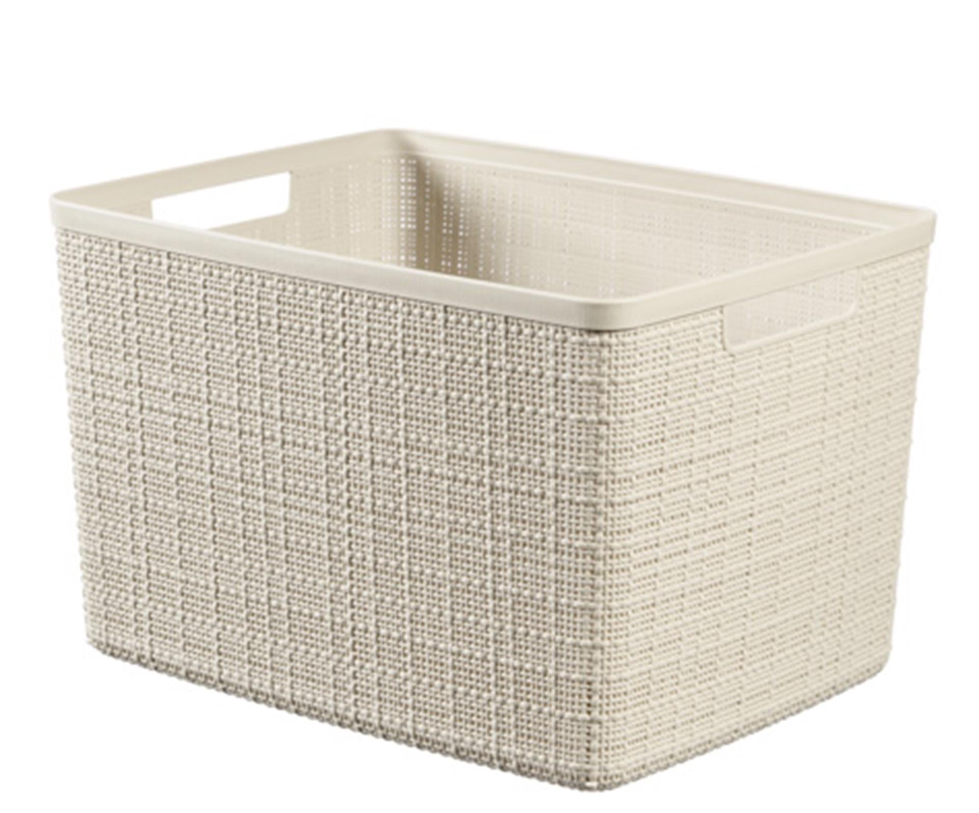 Hurver Jute Korb 20 l von weiß