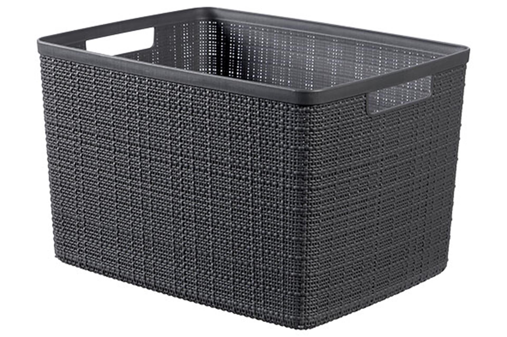 Hurver Jute -Korb 20 l Anthrazit