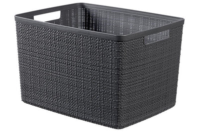 Hurver Jute -Korb 20 l Anthrazit