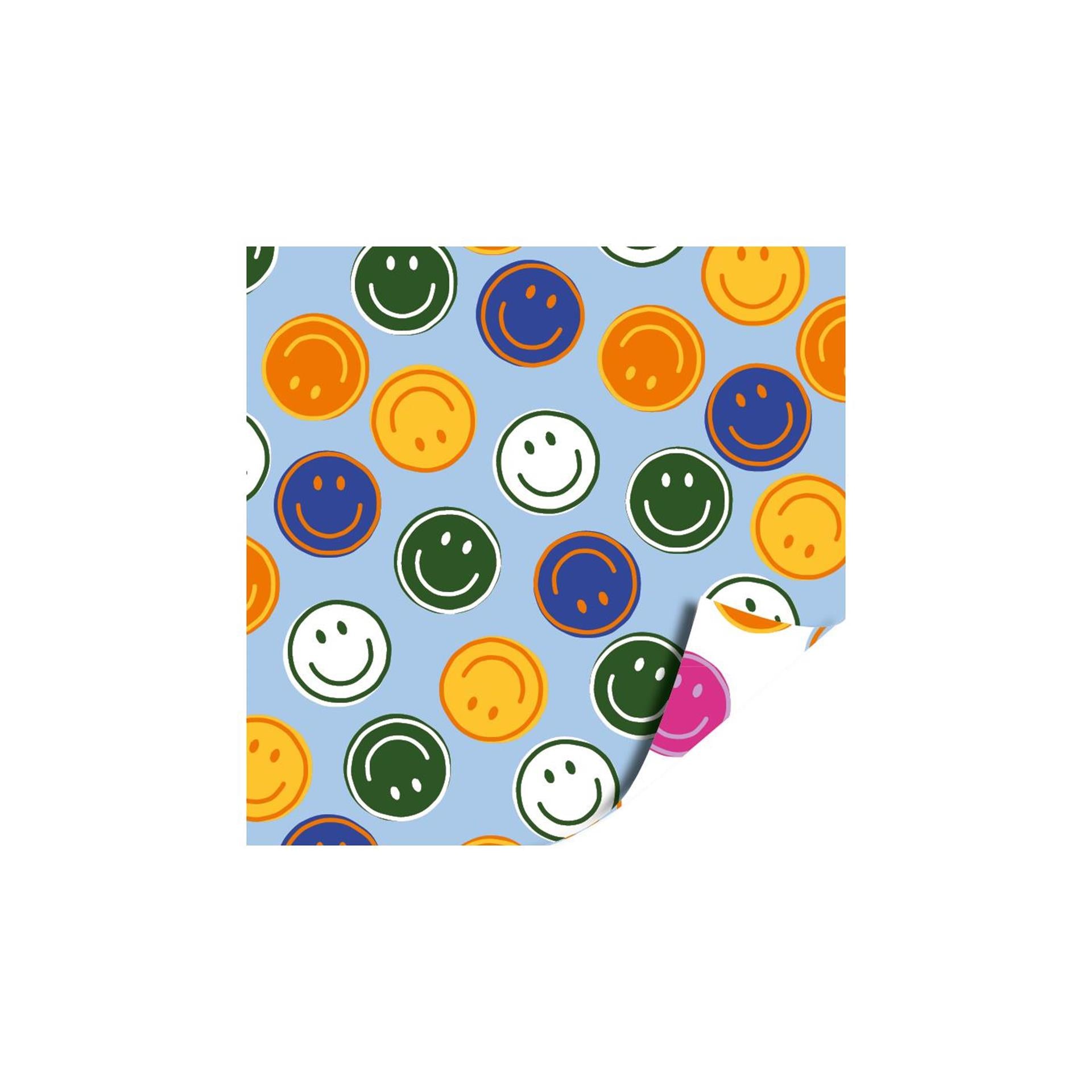 Kassenplanzählerrolle 50cm 100m Smileys rosa blau