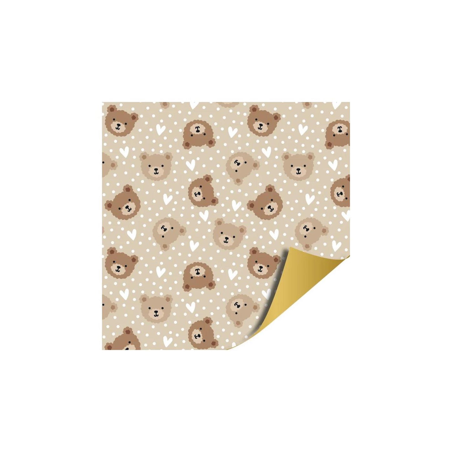 Kassenplanzählerrolle 50cm 100m kleiner Bär beige