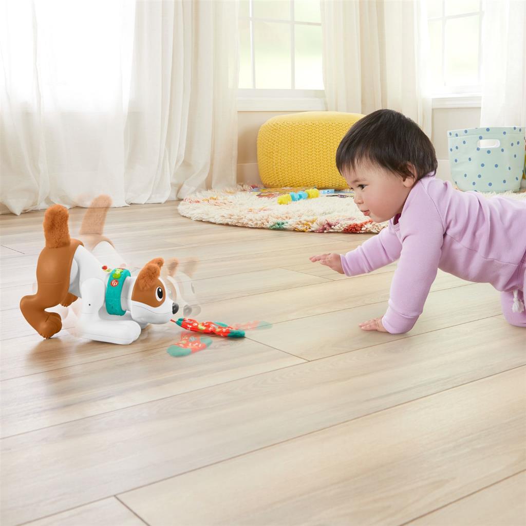 Fisher Price kriechen mit mir Welpe + Licht und Klang