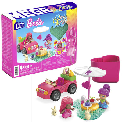 Mega Bloks Mega Barbie Color Reveal Cabrio-Bauspielzeug