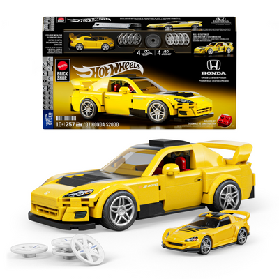 Hot Wheels Brick Shop Speed ​​Series 2007 Honda S2000 1:32 Bauset – 257-teilig.