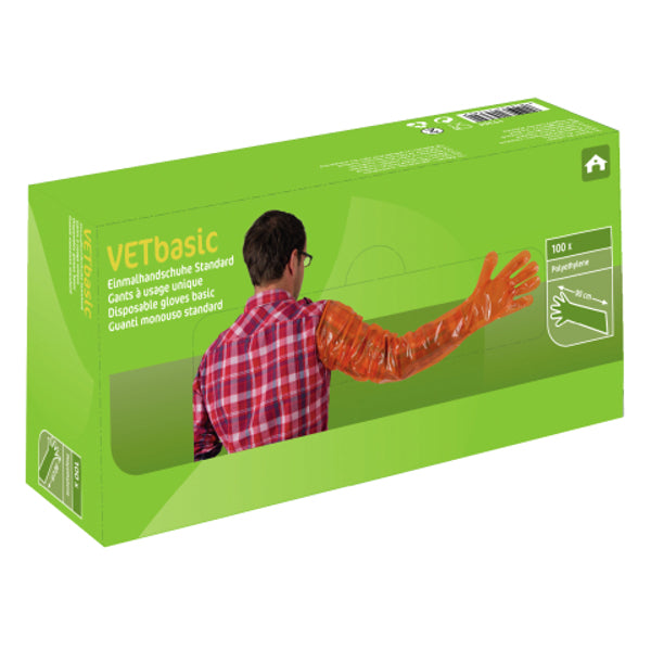 Kerbl Untersuchungshandschuh vetbasic lang 90cm %c3%a0 100 Stk