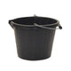 Runder Plastikeimer mit Ausguss schwarz 14l
