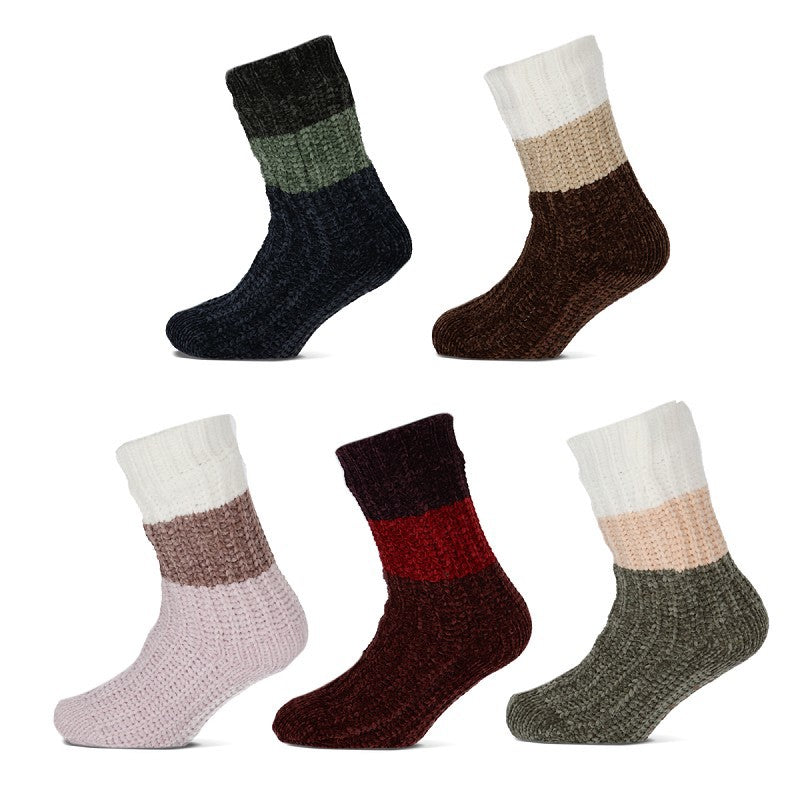 Homesocks Basset Chenille Farbblock-Sortiment, 30 Paar