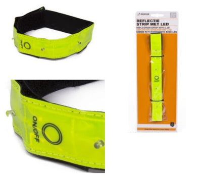 LED-Armband fluoreszierend gelb. inkl. Batterien