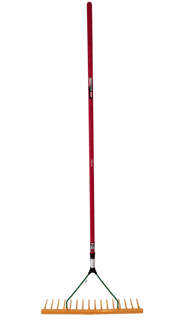 Mm Eurotool Products Polyrechen mit Nivellierkante 64 cm mit Glasfaserstiel 150 cm