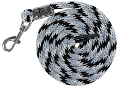 Führstrick Mustang Karabiner silber schwarz weiß