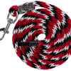 Halfterstrick Mustang Karabinerhaken rot-schwarz-weiß