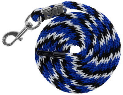 Führstrick Mustang Karabiner Königsblau Schwarz Weiß