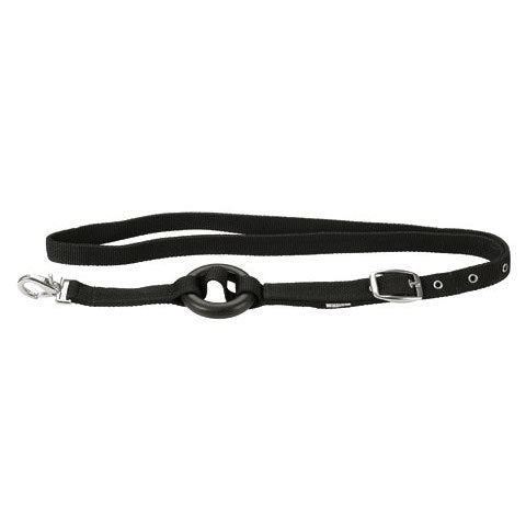 Seitenzügel Nylon schwarz mit Gummiring
