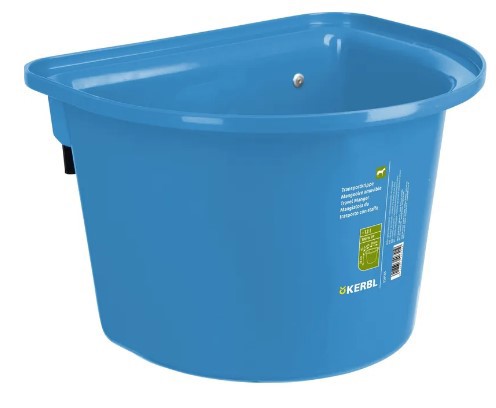 Haustiertrog mit Aufhängehaken, halbrund, königsblau, 12 l