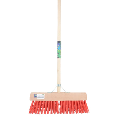 Mm Eurotool Straßenbesen 45 cm Kunstfaser rot mm Stahl 140 cm Stiel