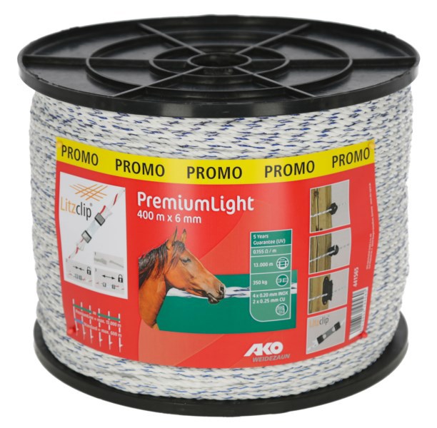 Ako Premium Light Shock Cord weiß-blau 6mm 400m