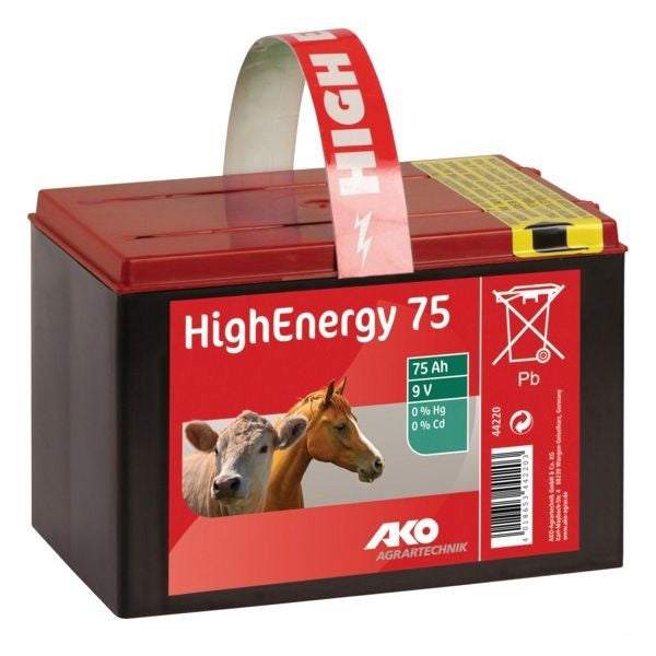 Ako Hochenergie-Kochsalz-Trockenbatterie 9 V 75 Ah