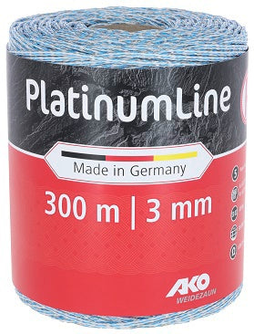 Ako Platinumline Elektrozaun weiß-blau 300m