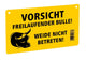 Achtung Schild freilaufender Stier
