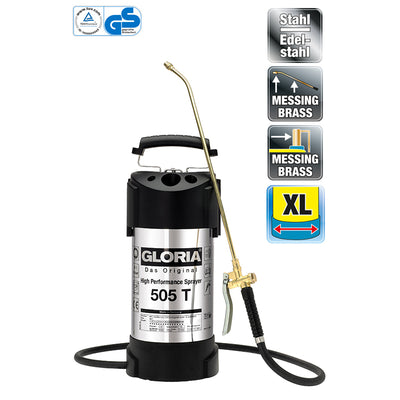 Gloria Drucksprüher 505t Edelstahl 5 Liter