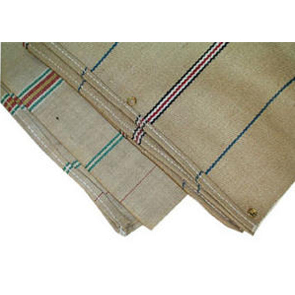 Kuhdeck schwer mit Ringen aus Jute 115x160 cm