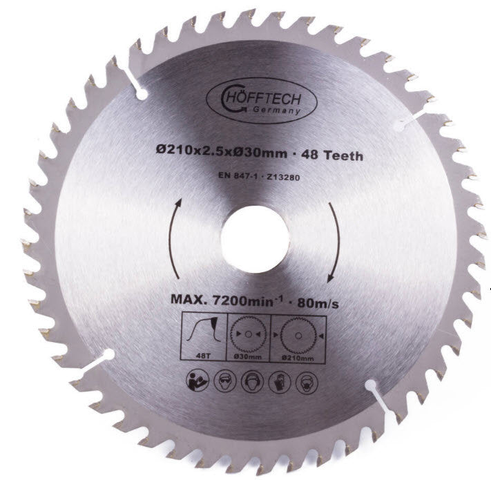 Kreissägeblatt 210mm 48tds
