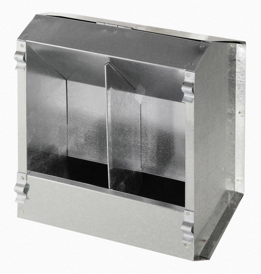 Kerbl Futterautomat für Kaninchen 2 Fächer aus Metall 3l